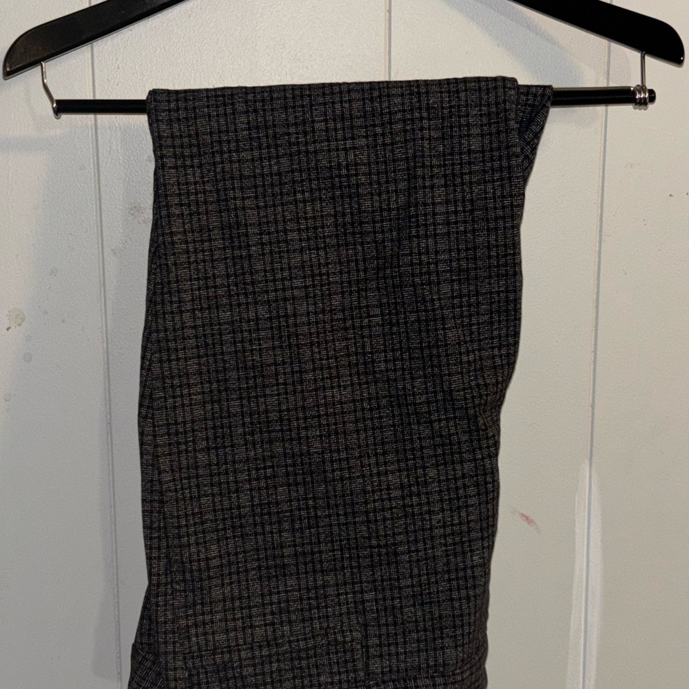 Black and Gray Plaid Pants